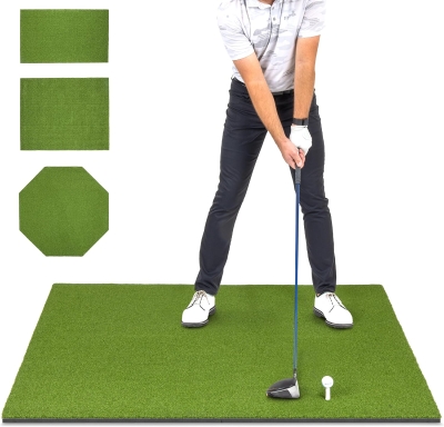 GoSports Elite Turf Hitting Mat for Indoor/Outdoor Practice — Select Size & Thickness for Simulators and Driving Ranges