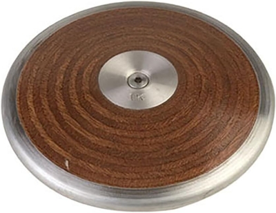 Champion Sports 1.6 kg Practice and Competition Discus – Wood Laminate Shell with Steel Rim for High School Athletes
