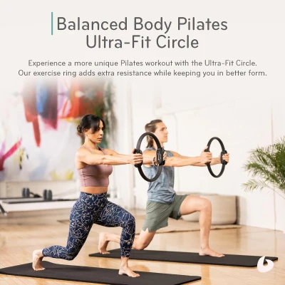 Balanced Body Ultra-Fit Pilates Circle – 15"" Exercise Ring for Thighs, Legs & Full-Body Pilates at Home or Studio