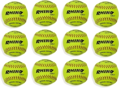 Champion Sports Softballs — Leather & Synthetic Options for Practice or Competition, Multiple Sizes, Cores & Styles, NFHS-Approved, Training Sets Available
