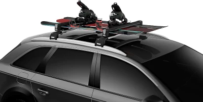Thule SnowPack Ski/Snowboard Rack, Large (6 Pr/4 Boards), Black