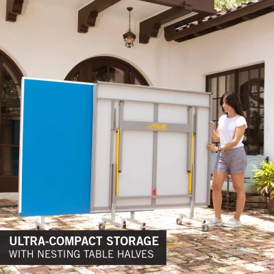 STIGA XTR Professional Outdoor Table Tennis Table — All-Weather Aluminum Composite Top, Waterproof, Net & Post Included, 10-Min Quick Assembly, Compact Storage