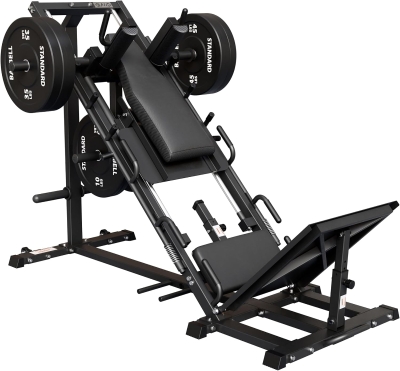 GMWD Leg Press & Hack Squat Combo with Linear Bearing, 45° Lower-Body Trainer with Weight Storage — Targets Quads, Hamstrings, Glutes & Calves
