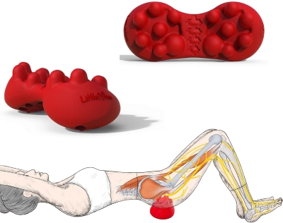 Back Trigger Point Massager - Silicone Glute & Back Myofascial Release Tool for Piriformis Syndrome, Knot Release & Back Strain Relief