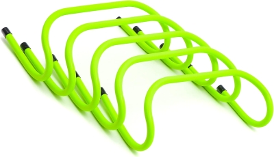 Trademark Innovations 6-Inch Speed Training Hurdles – Pack of 5 (Light Green)