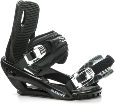 5th Element Summit Stealth Men's Snowboard Bindings — Universal Mounting Disc & Hardware for New or Replacement Boards, Beginner–Intermediate