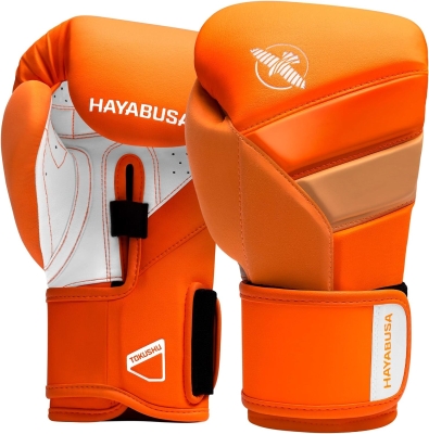 Hayabusa T3 Boxing Gloves — Unisex, Splinted Wrist Stabilization, Dual-X Hook & Loop Closure, 5-Layer Knuckle Protection