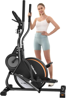 YOSUDA 3-in-1 Elliptical Cardio Climber – Home Elliptical + Climber + Stepper with 45° Incline, 15.5"" Stride, 16 Resistance Levels & Quiet Magnetic System