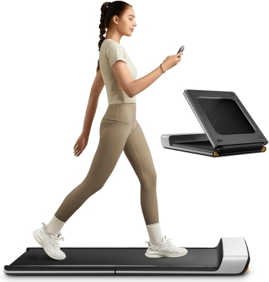 WALKINGPAD Foldable Under-Desk Treadmill — Compact No-Assembly Walking Pad with Adaptive Speed Control, 47"" Belt, Aluminum Unibody, Quiet Motor
