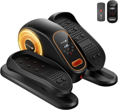 UMAY Under-Desk Elliptical — Electric Seated Leg Exerciser with Remote, Mute Function, 12 Speeds & Auto/Manual Modes — Quiet Portable Rehab Machine for Seniors