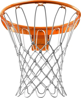 Spalding 18-inch Regulation Steel Basketball Rim with Included Net — Choose Fixed or Breakaway, Replacement for Indoor/Outdoor Use