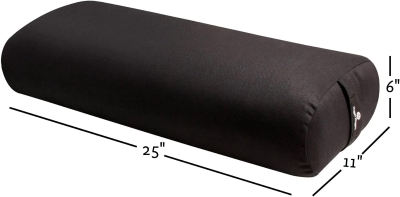 Hugger Mugger Standard Yoga Bolster - Firm, Handcrafted Cotton-Cover Bolster