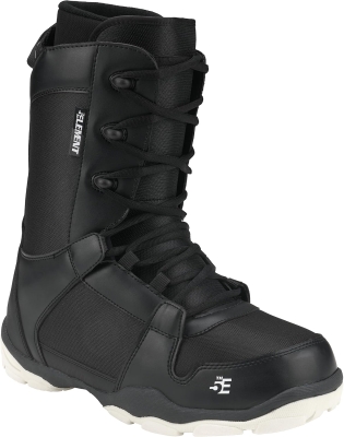 5th Element ST Lace & Dial Men's Snowboard Boots - Black, Works with Strap Bindings, Waterproof Inner Liners, All-Mountain
