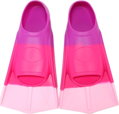Youth Short Swim Fins — Comfortable Flippers for Lap Training and Swim Practice, Kids & Beginners
