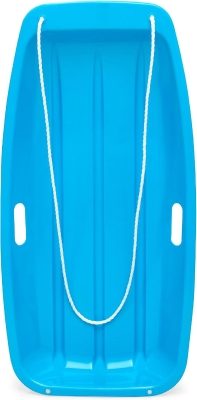 Best Choice Products 35"" Children's Plastic Toboggan Snow Sled – Pull Rope and 2 Grip Handles