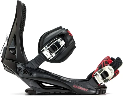 5th Element Summit Stealth Adult Men's Snowboard Bindings - Universal Mounting Disc & Hardware for New or Replacement Boards, Beginner to Intermediate