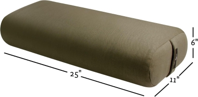 Hugger Mugger Standard Yoga Bolster - Firm Support, Handcrafted, Durable