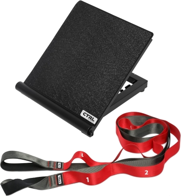 Non-Elastic Stretching Strap with Loops – Stretch Band for Physical Therapy & Yoga (Fascia, Hamstring & Leg Stretcher Belt)