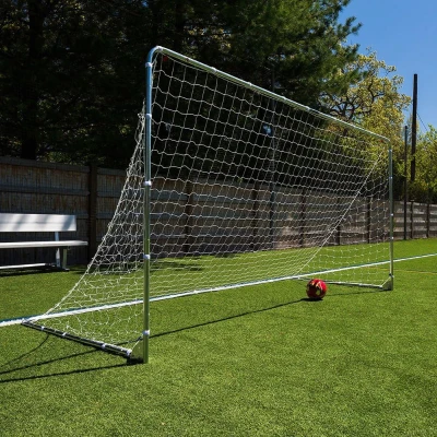 Franklin Sports Competition Folding Steel Soccer Goal with Net & Ground Stakes — 12' x 6' Regulation Backyard Goal (Adult & Youth, Multiple Sizes/Colors)