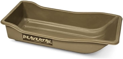 Beavertail Sport Sled - All-Season Polyethylene Toboggan with Tow Rope, 44"" x 22"" x 9"", 6 lb