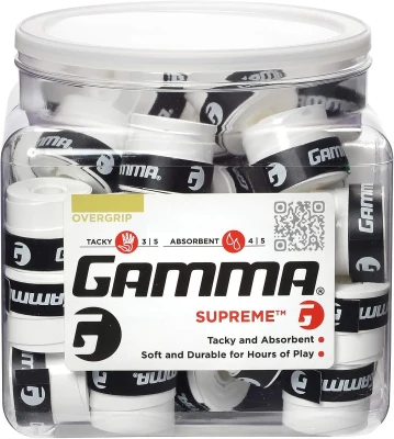 GAMMA Supreme Overgrip – 3-Pack Black, Durable Absorbent Grip Tape for Racquets