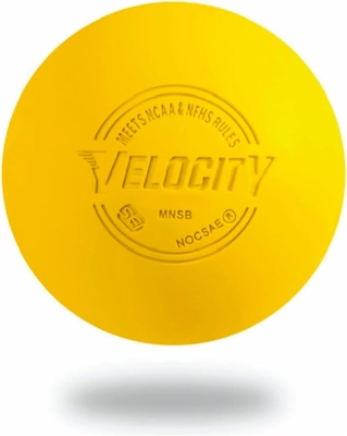 Velocity Lacrosse Balls - 1/2/3/6/12/18/24/36/60/120 Pack Options - Practice Ball, NFHS & College Approved Size