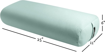 Hugger Mugger Standard Yoga Bolster - Firm Cotton-Fill Support, Durable Upholstery Cover, Handmade in USA