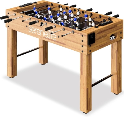 SereneLife 48"" Competition-Size Foosball Table with 2 Balls and Dual Cup Holders