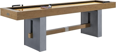 Barrington Shuffleboard Urban Collection 9' Shuffleboard Table — PVC-Laminated Finish with Puck Set & Accessories, Ideal for Family Game Rooms