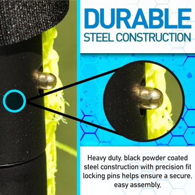 Franklin Sports Competition Soccer Goal – Portable Backyard Steel Goal with Net & Ground Stakes – Multiple Sizes and Colors