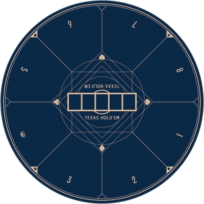 YUZPKRSI 47 Inch Round Poker Mat - Neoprene & Rubber Texas Hold'em Table Top, Portable with Carrying Bag, Casino Card Game Surface