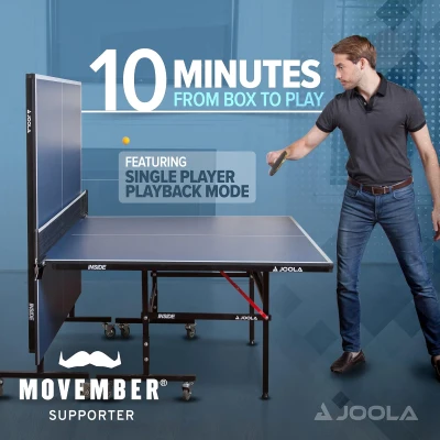 JOOLA Inside 15mm MDF Indoor Ping Pong Table — Tournament-Grade, Foldable with Quick-Clamp Net & Post Set, Single-Player Playback, 10-Minute Assembly