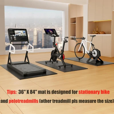 Cycleclub Large 6mm Floor Mat for Exercise Equipment, Compatible with Spin Bikes, Treadmills & Ellipticals, 36"" x 84"" Protector