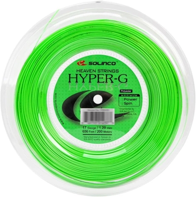 Solinco Hyper-G Co-Polyester Tennis String Reel 200 m (656 ft) — High Spin, Power & Control with TruTension Durable Polyester