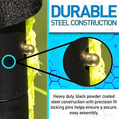 Franklin Sports Competition Soccer Goal — Portable Galvanized Steel Frame with Net & Ground Stakes — Multiple Sizes & Colors