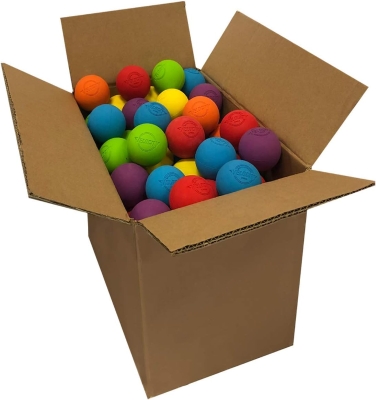 Velocity Lacrosse Practice Balls — Official NFHS/College Practice Size, Available in Packs of 1–120 — Multi-Color, Durable Rubber