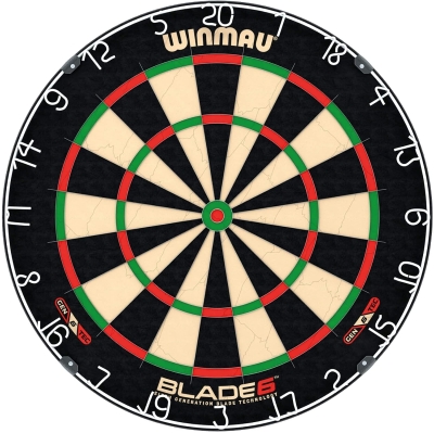 WINMAU Blade 6 Dartboard Bundle – Sixth Generation Professional PDC-Approved Board with Rota-Lock & High-Performance Wiring