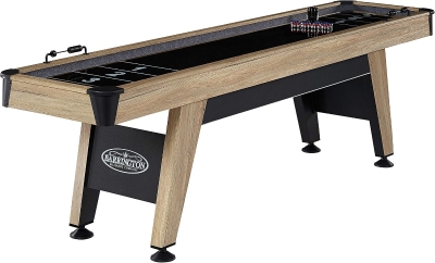 Barrington 9-ft Modern Industrial Shuffleboard Table — Compact, Durable with Accessories
