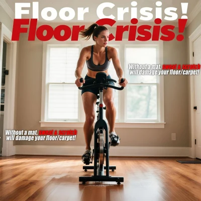 Foldable Treadmill Walking Pad Mat for Carpet & Hardwood, 72"" x 35.5"" 6mm Thick High-Density Exercise Mat — Large, Anti-Slip, Noise-Reducing