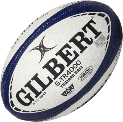 World Rugby Shop x Gilbert G-TR4000 Practice Rugby Ball - Sizes 3, 4 & 5 - Hand-Stitched - 3-Ply