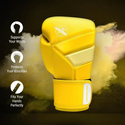 Hayabusa T3 Boxing Gloves for Men and Women — Dual-X Hook & Loop Closure, Splinted Wrist Support, 5-Layer Foam for Knuckle Protection