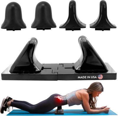 Thrival Deep Tissue Pro — Fully Adjustable Psoas Release System for Hip Flexors, Back, Glutes, Iliacus & Neck Pain | Trigger Point Myofascial Tool — Carbon Black