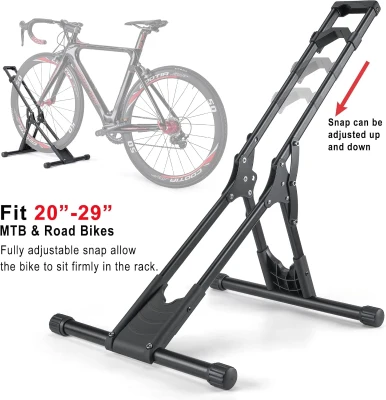 CHEPARK Bike Floor Stand Rack — Freestanding Indoor Bike Holder for Garage/Home, Fits 20""–29"" Bikes (2-Bike Rack)
