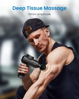 RENPHO Deep Tissue Massage Gun — Portable Percussion Muscle Massager with Bluetooth App Control, Handheld for Back & Neck with Carry Case — Gift for Men & Women