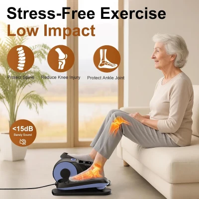 VIVURN 028 Under-Desk Elliptical — Motorized Seated Leg Exerciser, 12 Speeds & 5 Modes, Quiet Low-Impact Pedaler for Seniors (As Seen on TV)