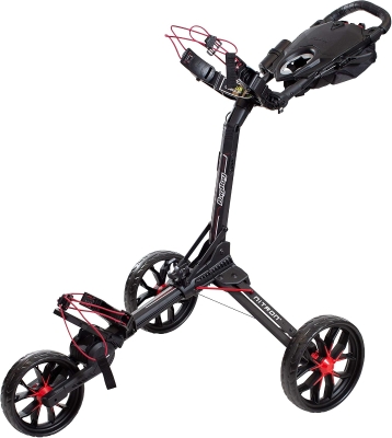 Bag Boy Nitron Golf Push Cart — Auto-Open 3-Wheel Cart with Top-Lok, Accessory Storage & Low-Resistance Wheels