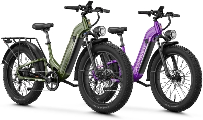 Aipas M1 Pro Fat Tire Electric Bike — 1800W Peak, 110Nm Torque, 48V 17.5Ah Removable Battery, 26x4.0"" Tires, Full Suspension, 36 MPH, 7 Gears