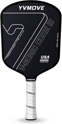 Advanced Pickleball Paddle — Ti-Carbon Hybrid Face, V-SONIC III 16mm Core, Large Sweet Spot, Mid-Weight, Extended Grip — USAPA Approved