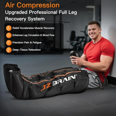 Sequential Air Compression Recovery System (Large) - Full-Leg Professional Compression Boots for Rapid Recovery & Circulation Support, Zip-On Design