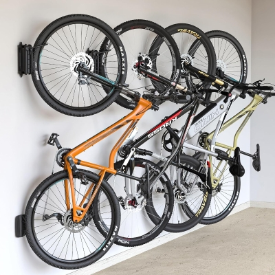 monTEK Swivel Bike Wall Mount – 4-Pack Space-Saving Vertical Bike Hangers, Sturdy Storage (Each Holds up to 66 lbs)